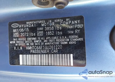 2016 Hyundai Veloster Turbo Rally Edition from USA, damaged, VIN KMHTC6AE1GU261220